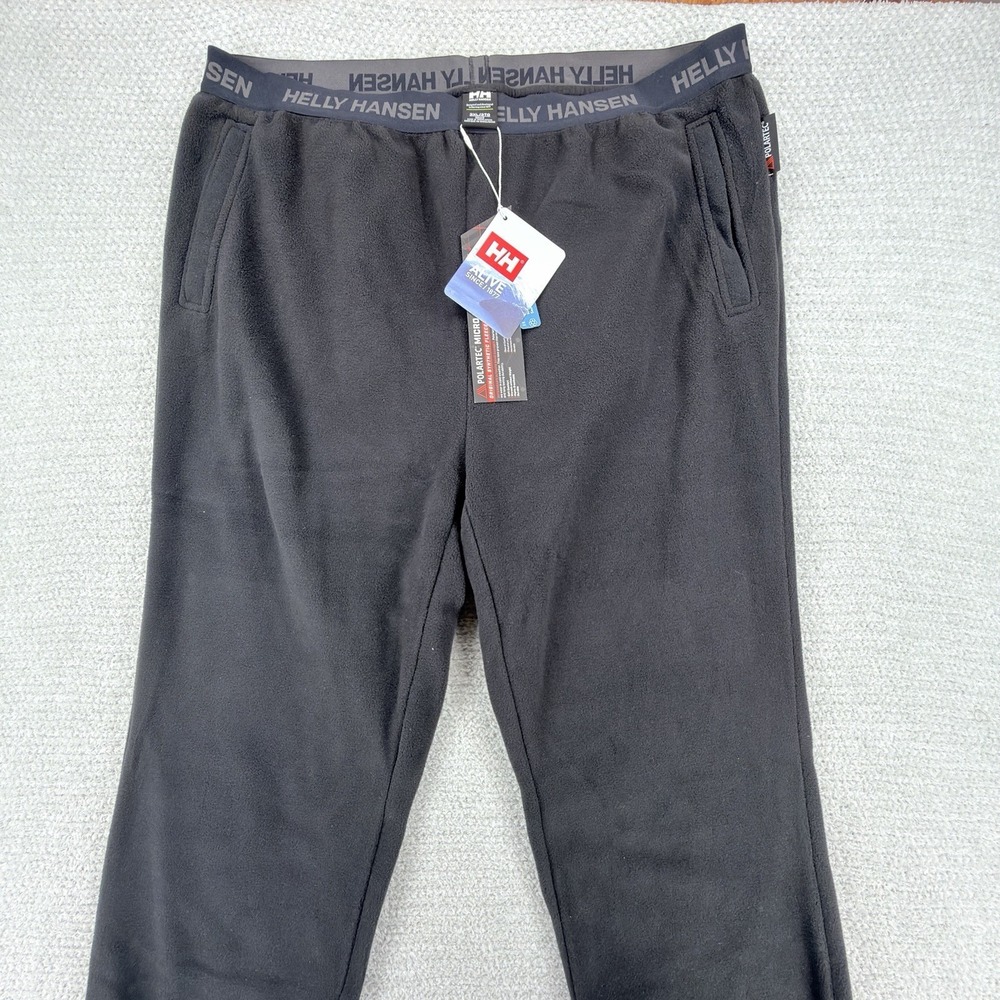 NEW Helly Hansen Daybreaker Micro Fleece Pants Mens 2XL Black Polartec Outdoor